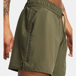 Under Armour Men's UA Tech Woven Wordmark‎ Shorts Athletic Training Green Size S